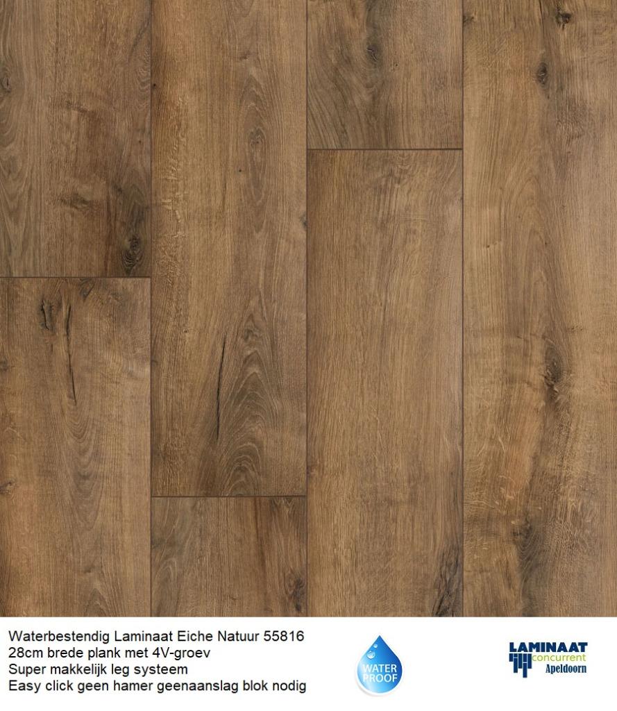 Waterbestendig Laminaat Eiche Natuur Grau 55816 28,2cm brede, Huis en Inrichting, Bruin, Nieuw, Ophalen of Verzenden, Laminaat