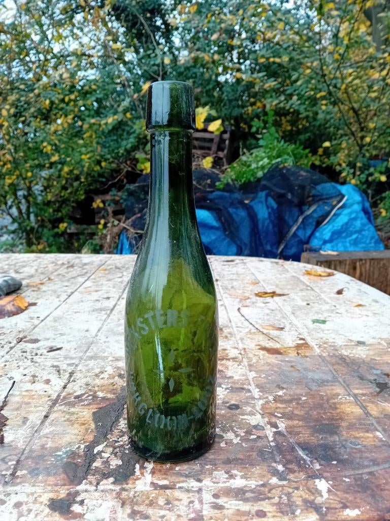 Oude vintage bierfles Pexsters Borgloon Looz, Enlèvement ou Envoi, Utilisé