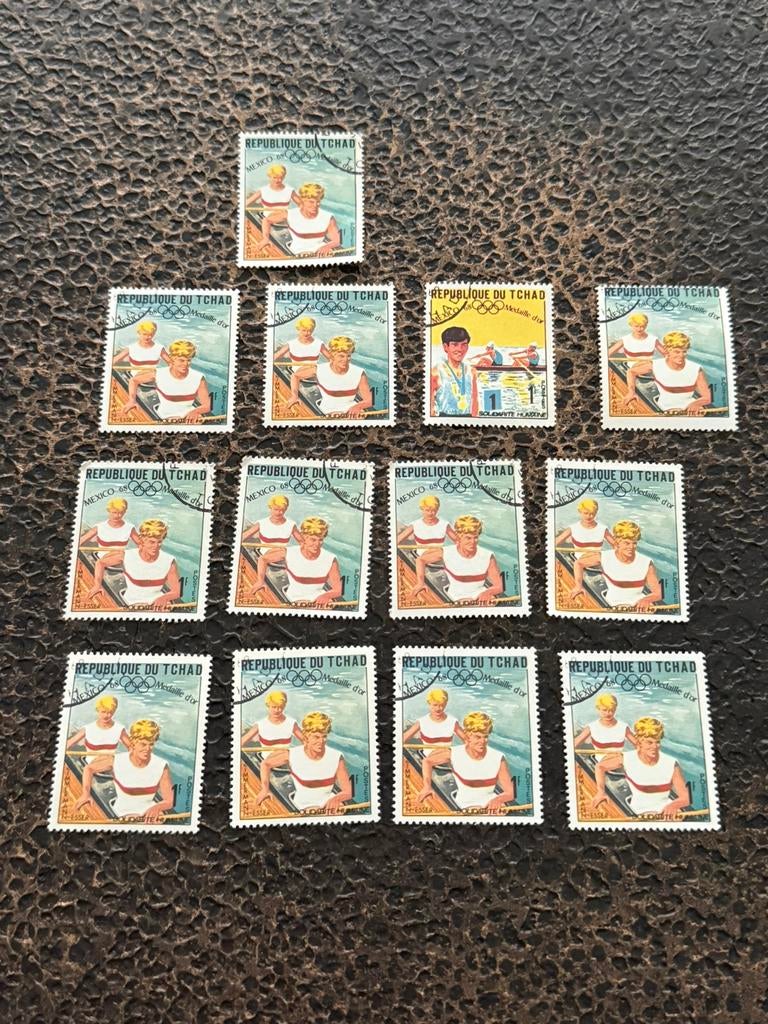 Set postzegels van de Republiek Tsjaad, Ophalen of Verzenden, Overige landen, Gestempeld