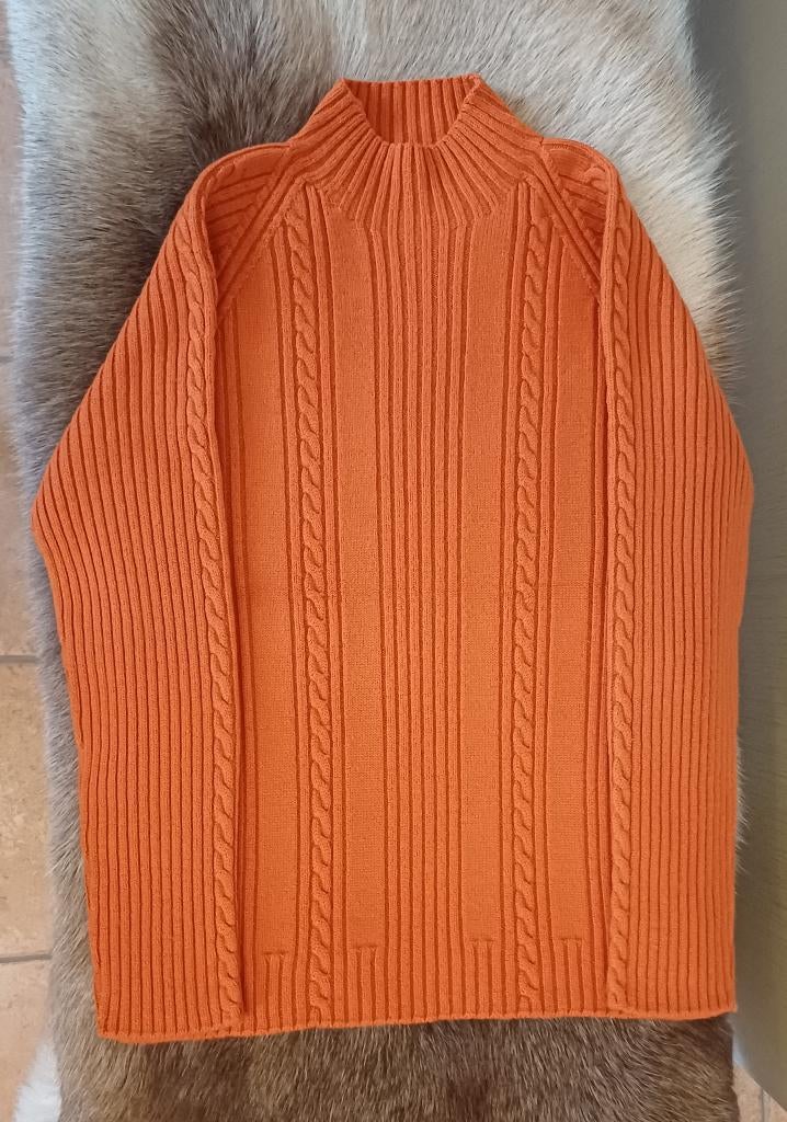 Pull / trui dames Lucchini – roestbruin kabelpatroon, maat S, Enlèvement, Taille 36 (S)