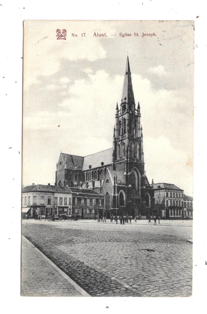 Aalst NA53: Sint-Jozefskerk 1913, Verzamelen, Verzenden, Voor 1920, Gelopen, Oost-Vlaanderen