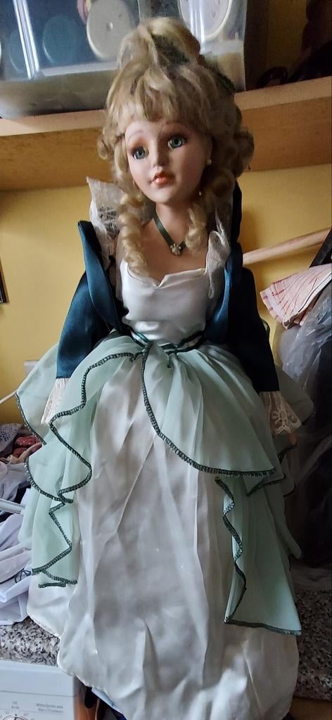 Poupée porcelaine à renover 55cm, Enlèvement ou Envoi, Poupée
