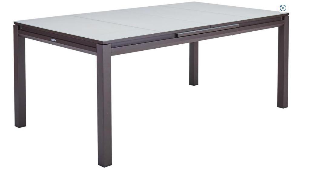 uittrekbare tuintafel 180/240x100cm 6-8 personen mokka/bruin, Enlèvement, Neuf, Carré, Aluminium