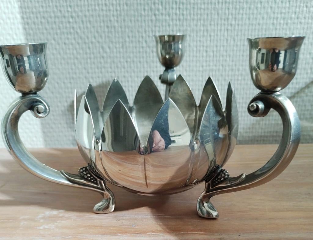 Lotus kandelaar, Ophalen of Verzenden, Kandelaar