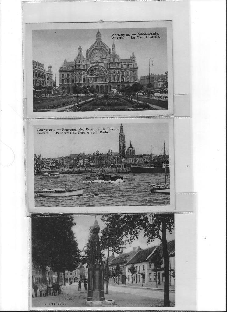 Lot van 14 oude prentbriefkaarten, Verzamelen, Ophalen of Verzenden, Ongelopen, Antwerpen