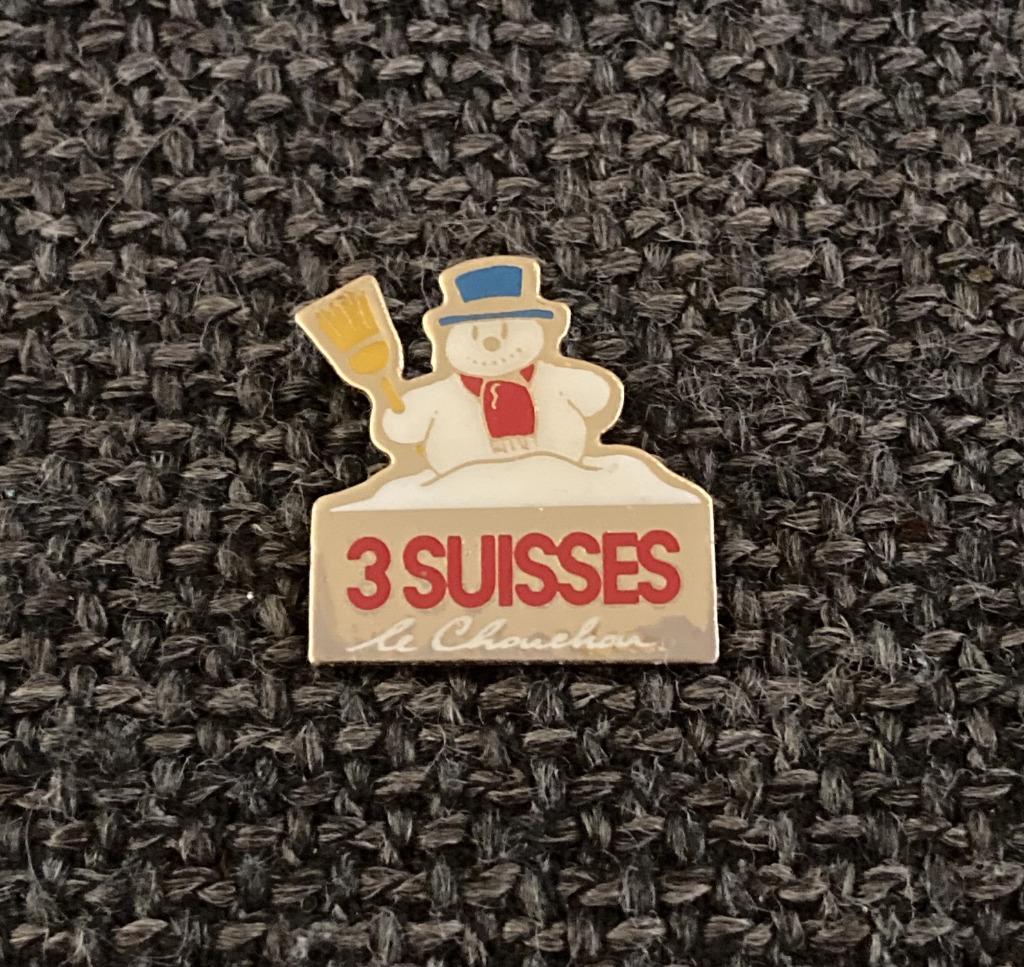 PIN - 3 SUISSES - SNEEUWMAN - BONHOMME DE NEIGE, Envoi, Utilisé, Autres sujets/thèmes, Insigne ou Pin's