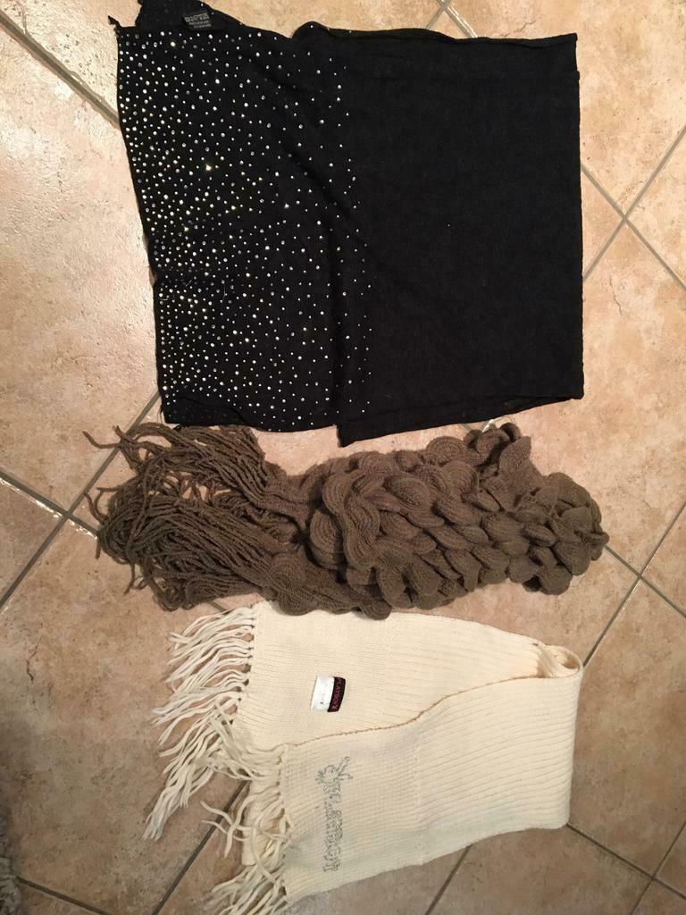 Lot de 3 écharpes pour femme, Porté, Écharpe