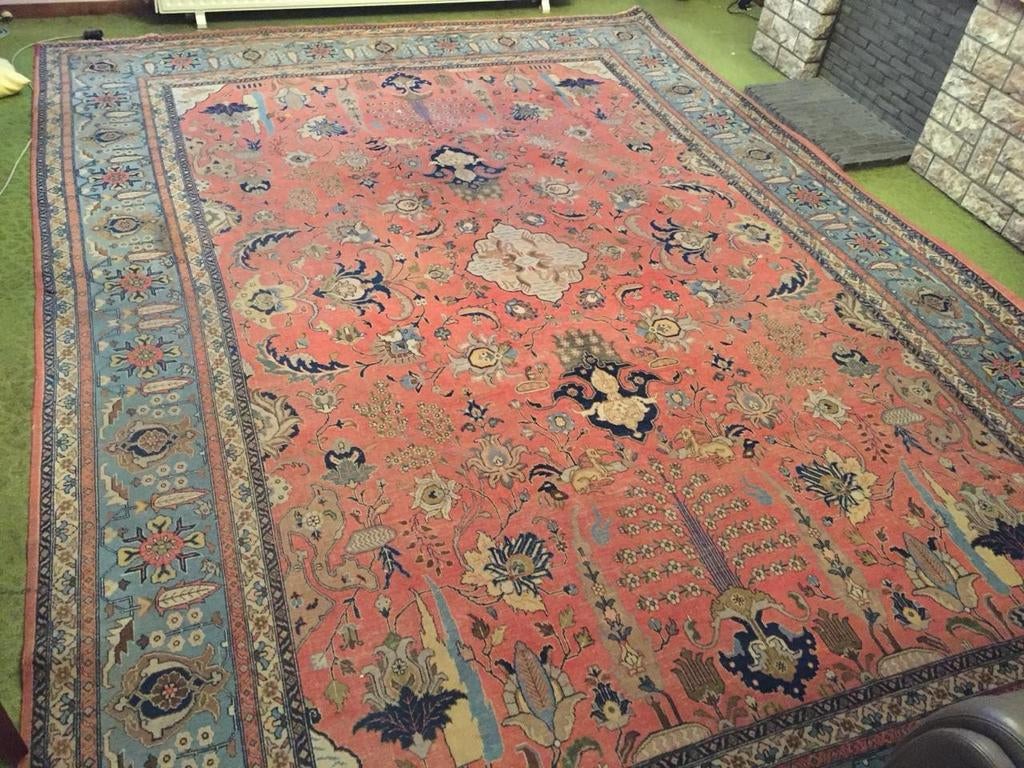 Tapijt Tabriz antiek, Ophalen