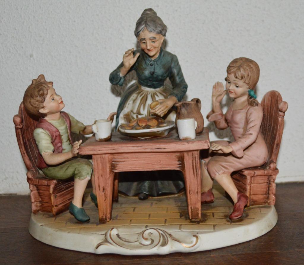 Famille à table, 22x16 cm, Antiquités & Art, Curiosités & Brocante, Enlèvement ou Envoi