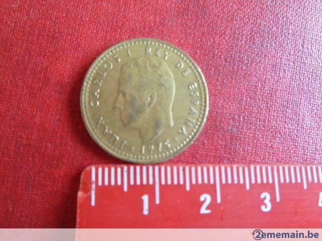 Pièce de monnaie  "ESPAGNE"Juan Carlos. UNA Pesetas 1975, Enlèvement ou Envoi, Espagne