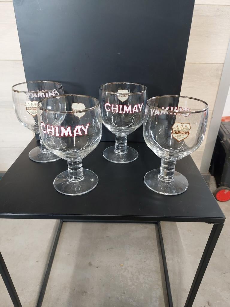 Chimay glazen met logo op de achterkant, Ophalen of Verzenden, Zo goed als nieuw