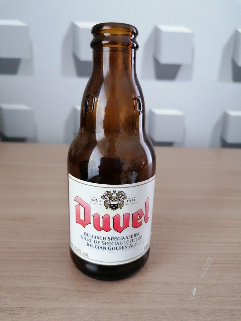 Leeg flesje Duvel mini 0,18 cl. 2014. Bieden vanaf €5., Enlèvement ou Envoi, Utilisé, Duvel