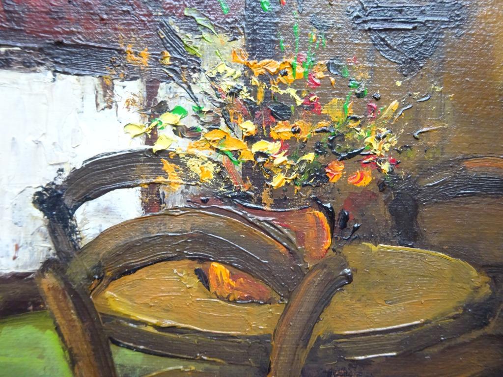 Lea Vanderstraeten, doek, Interieur, 30 x 40 cm,, Enlèvement ou Envoi
