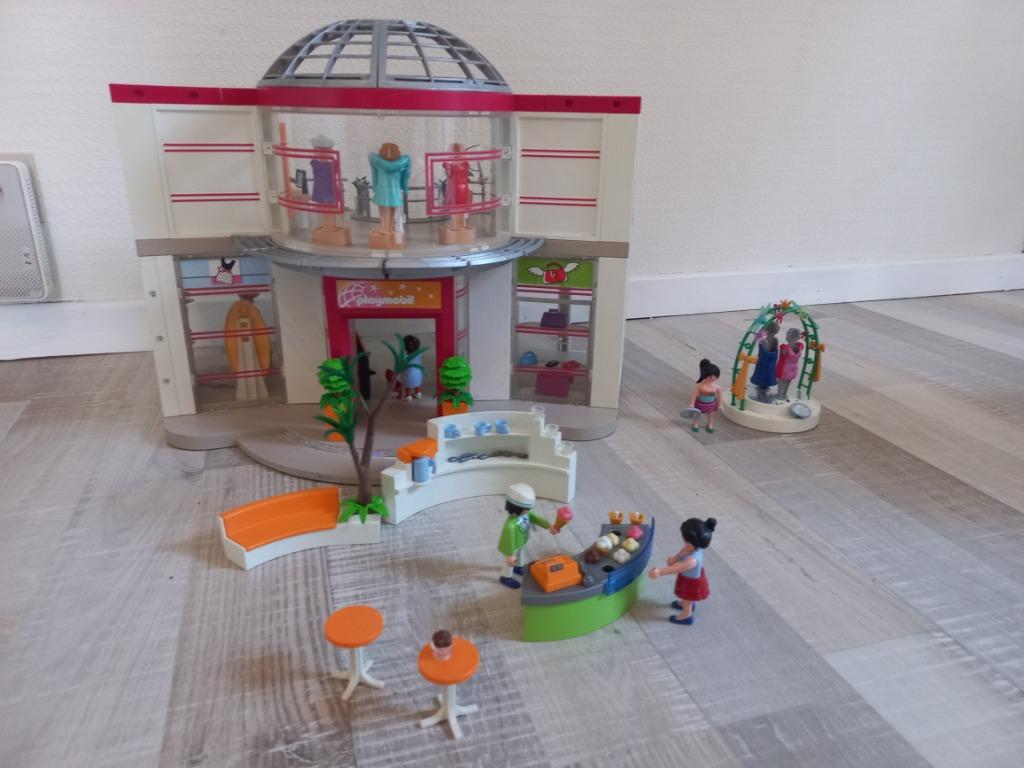 Playmobil winkelcentrum 5485 + 5489, Kinderen en Baby's, Ophalen of Verzenden, Gebruikt, Complete set