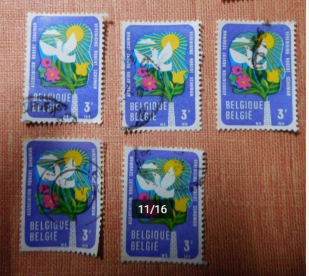 Belgische postzegels: thema milieubescherming, Postzegels en Munten, Postzegels | Europa | België, Ophalen of Verzenden, Gestempeld