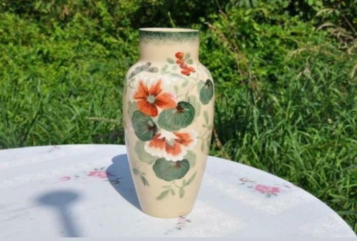 § vase en opaline peint main, Enlèvement ou Envoi