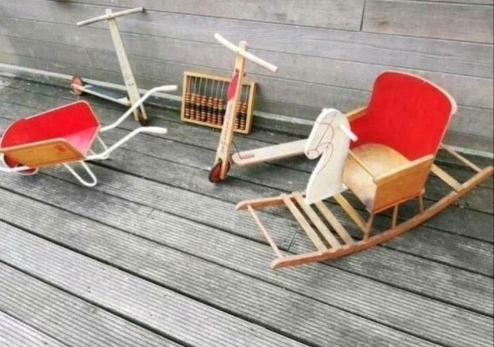 5st antieke houten speelgoed...alle in mooie originele staat, Enlèvement, Utilisé