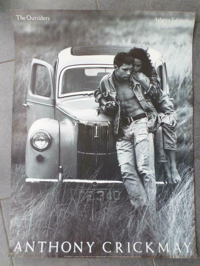Ford Prefect 1950 - Anthony Crickmay - affiche 80x60 - 1989, Ophalen of Verzenden, A1 t/m A3, Reclame, Rechthoekig Staand