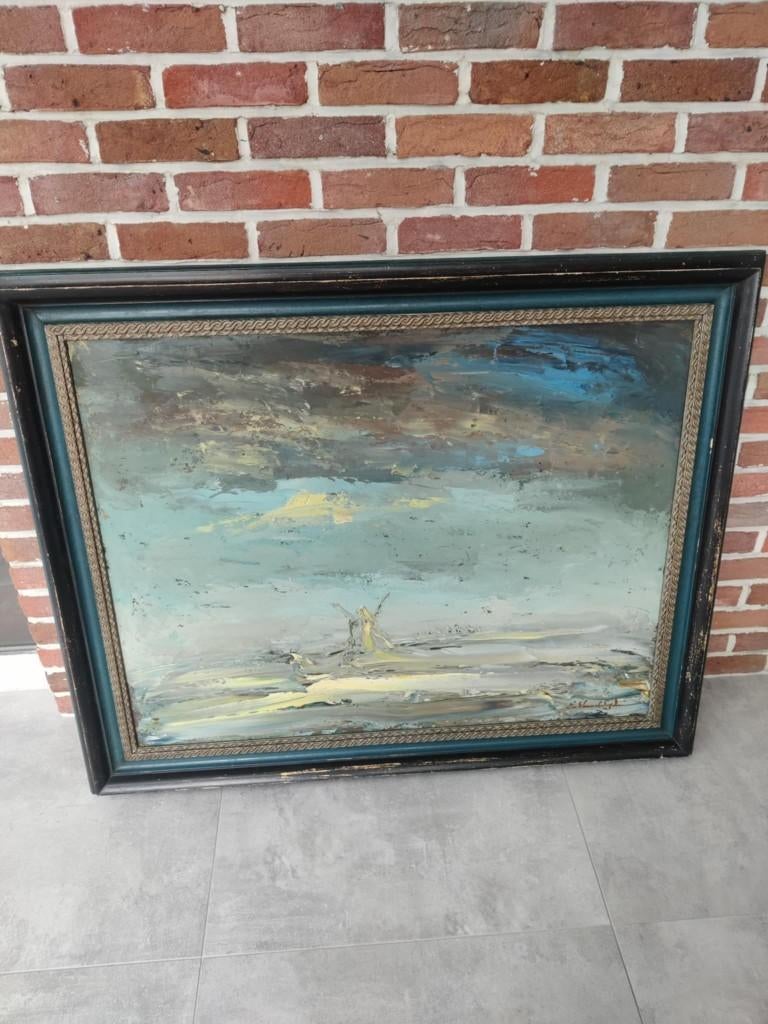 Abstract expressief zeezicht van Luc Van Maldeghem, Ophalen