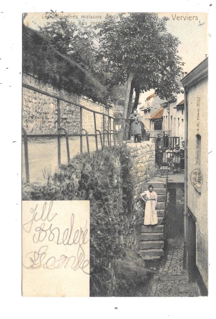 Verviers NA80: De oude huizen aan de Promenade des Réc, Ophalen of Verzenden, Voor 1920, Ongelopen, Luik