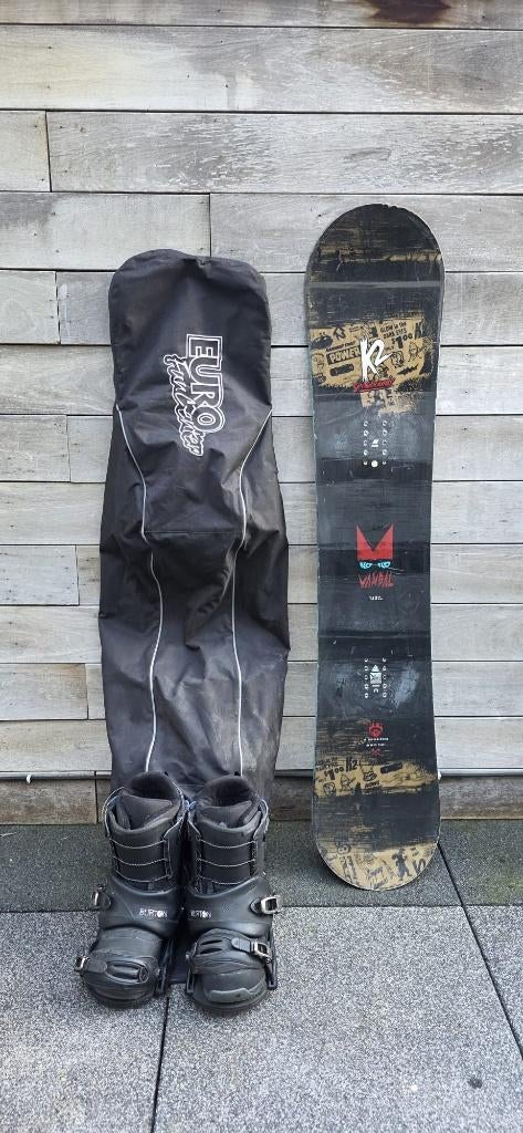 K2 Snowboard (145) + Burton Bindings & Boots + Bag, Sport en Fitness, Snowboarden, Ophalen of Verzenden, Gebruikt, Board