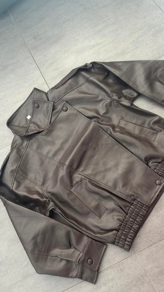 Veste tendance similicuir brun, Enlèvement ou Envoi, Neuf, Taille 48/50 (M), Brun