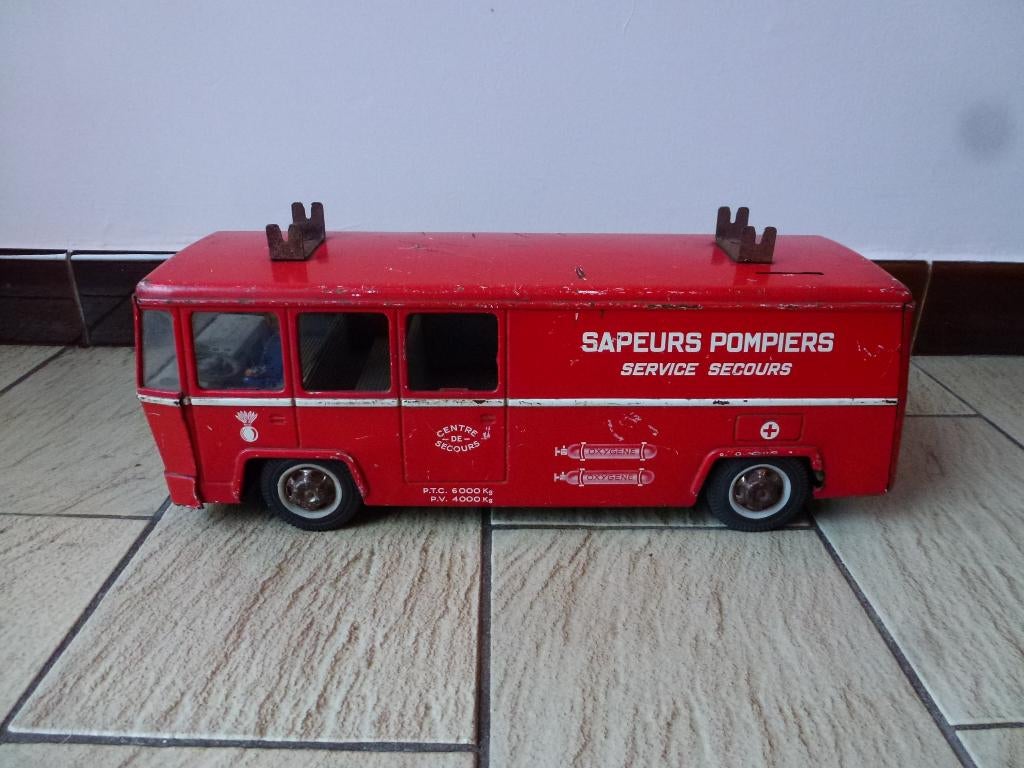 blikken brandweer Joustra Camion Berliet GAK 17 1960, Enlèvement ou Envoi, Utilisé, Autres types