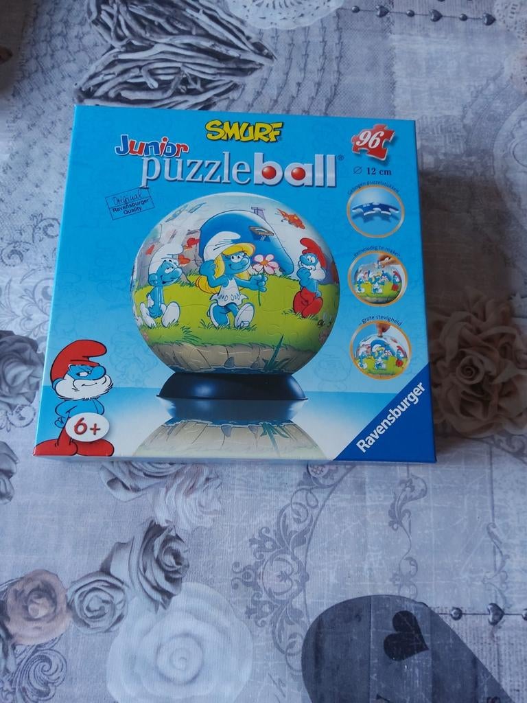 Puzzelbal van de Smurfen, Ophalen of Verzenden, Meer dan 50 stukjes, Gebruikt, 6 jaar of ouder