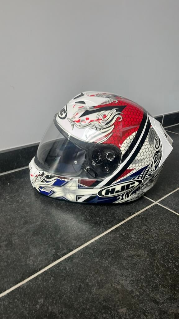 Motorhelm HJC Fg-15 Lumix Red Blu White, Enlèvement, AGV