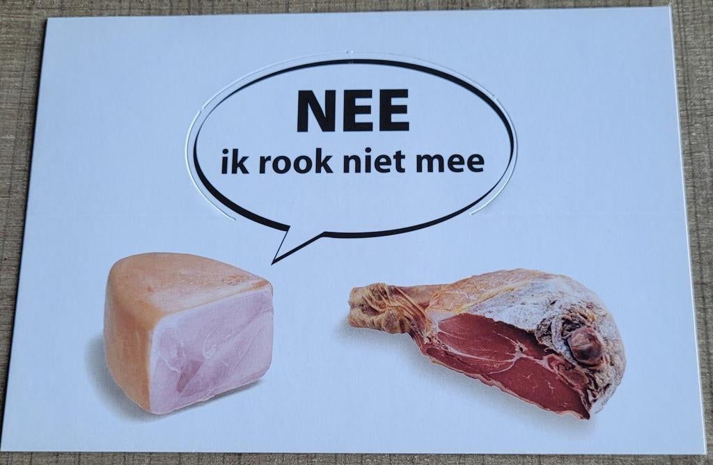 Postkaart/themakaart: Nee, ik rook niet mee, Collections, Enlèvement ou Envoi, 1980 à nos jours, Non affranchie, Autres thèmes
