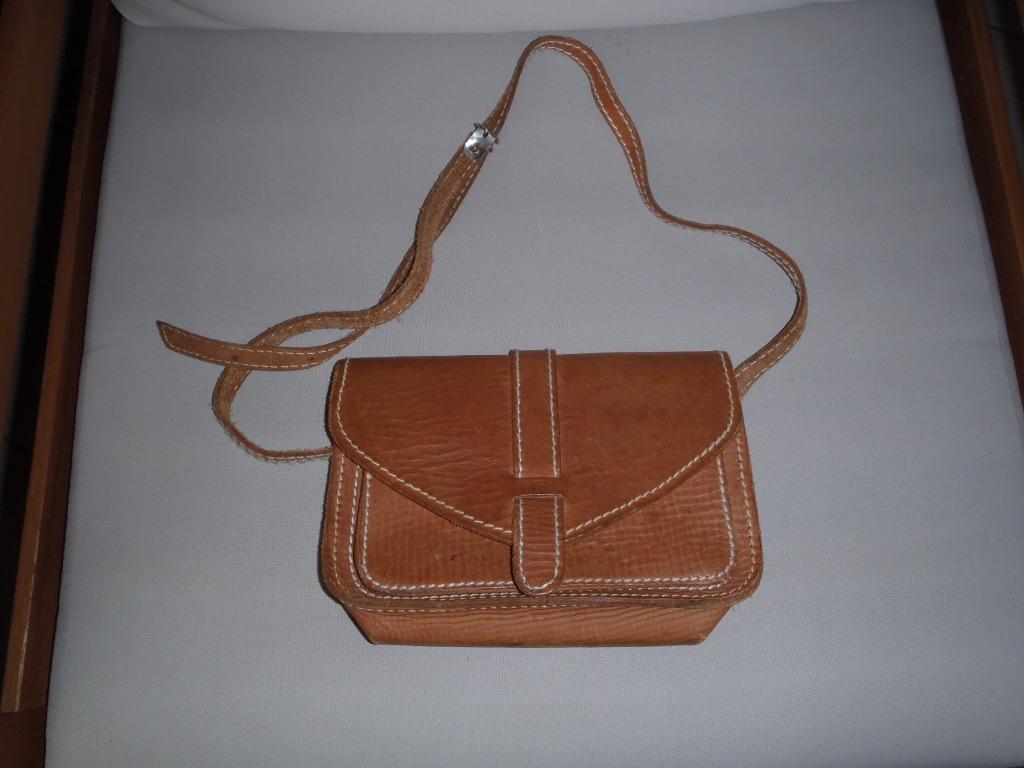 sac en cuir naturel à bandoulière, Enlèvement, Comme neuf, Cuir