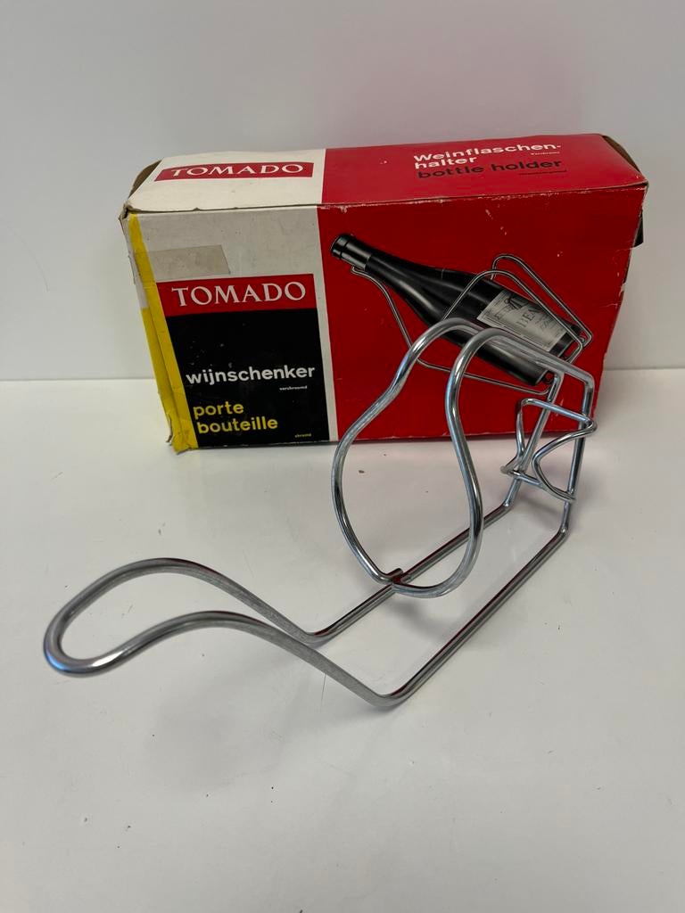 Porte bouteille Vintage Tomado avec sa boîte d’origine, Enlèvement ou Envoi, Comme neuf, Métal
