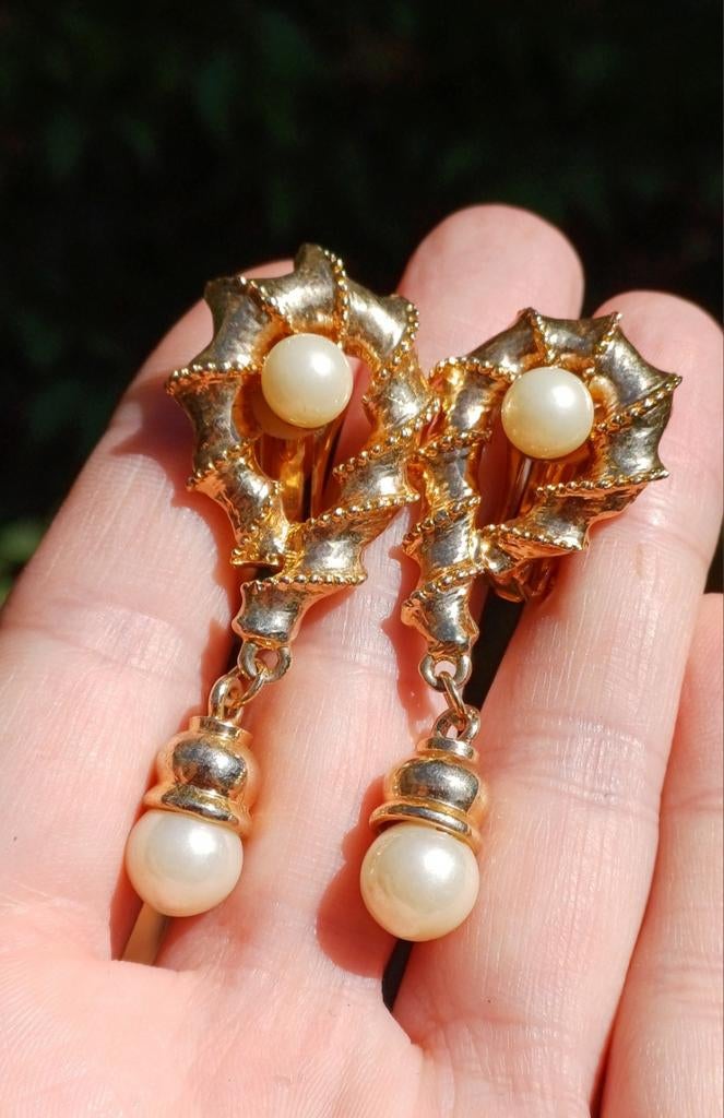 Grandes boucles d'oreilles vintage, Enlèvement ou Envoi, Comme neuf