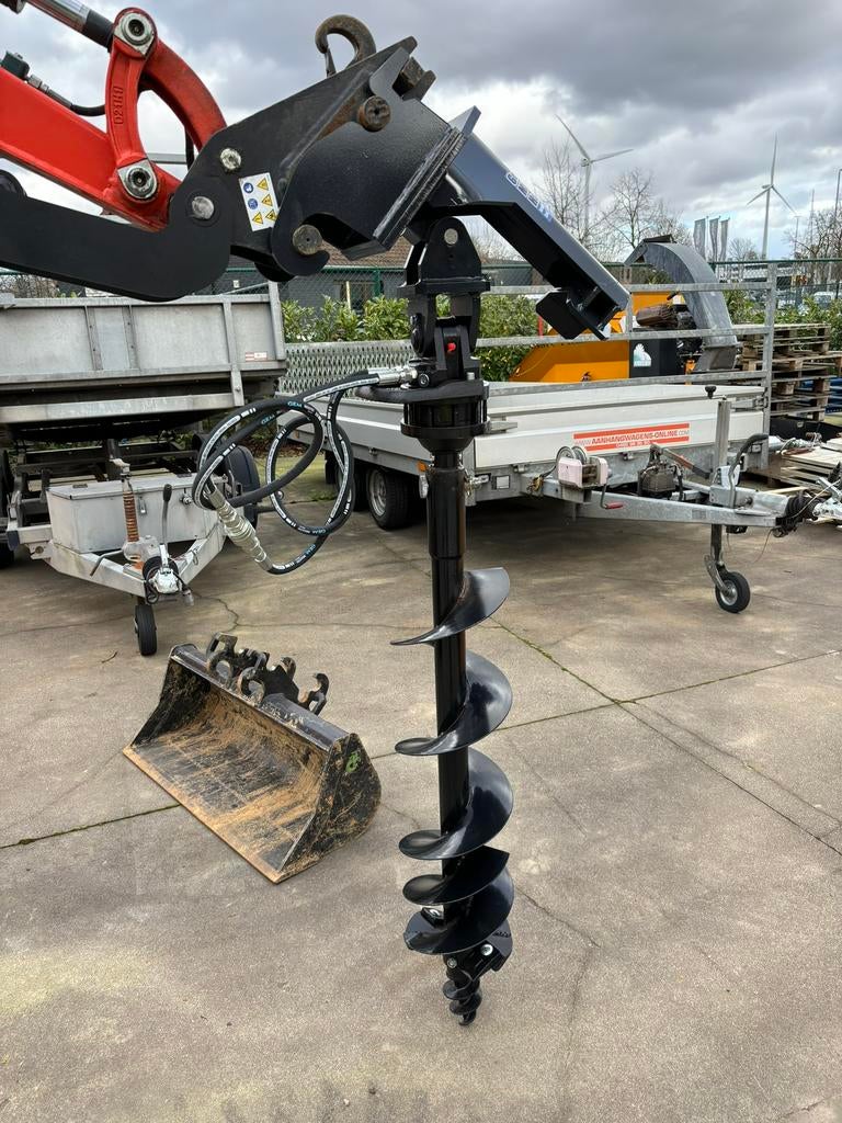 Minigraver hydraulische grondboor kniklader graafmachine CW0, Zakelijke goederen, Ophalen, Graafmachine