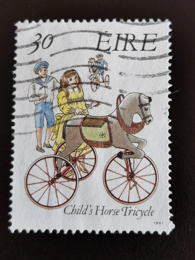 Irlande 1991 - vélos historiques - tricycle avec cheval, Enlèvement ou Envoi, Irlande, Affranchi