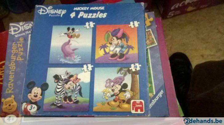 4 puzzels Walt Disney (4, 6, 9 en 16 stukken), Enlèvement, Utilisé