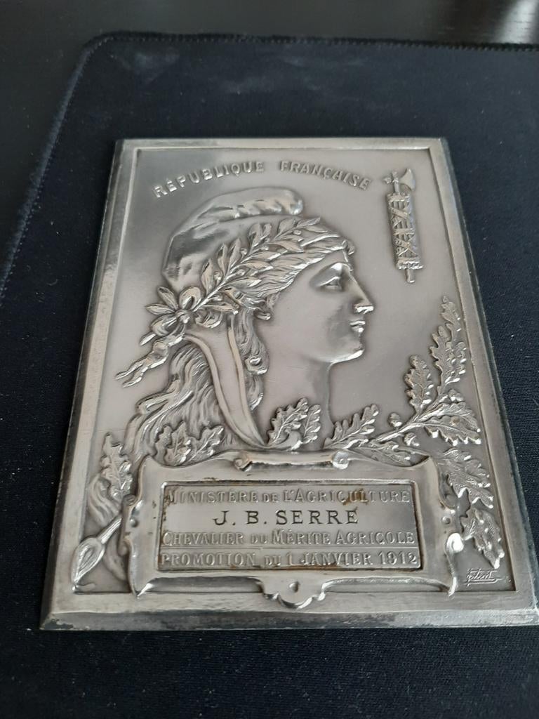 1912 métal argenté décoration chevalier mérite agricole, Enlèvement ou Envoi