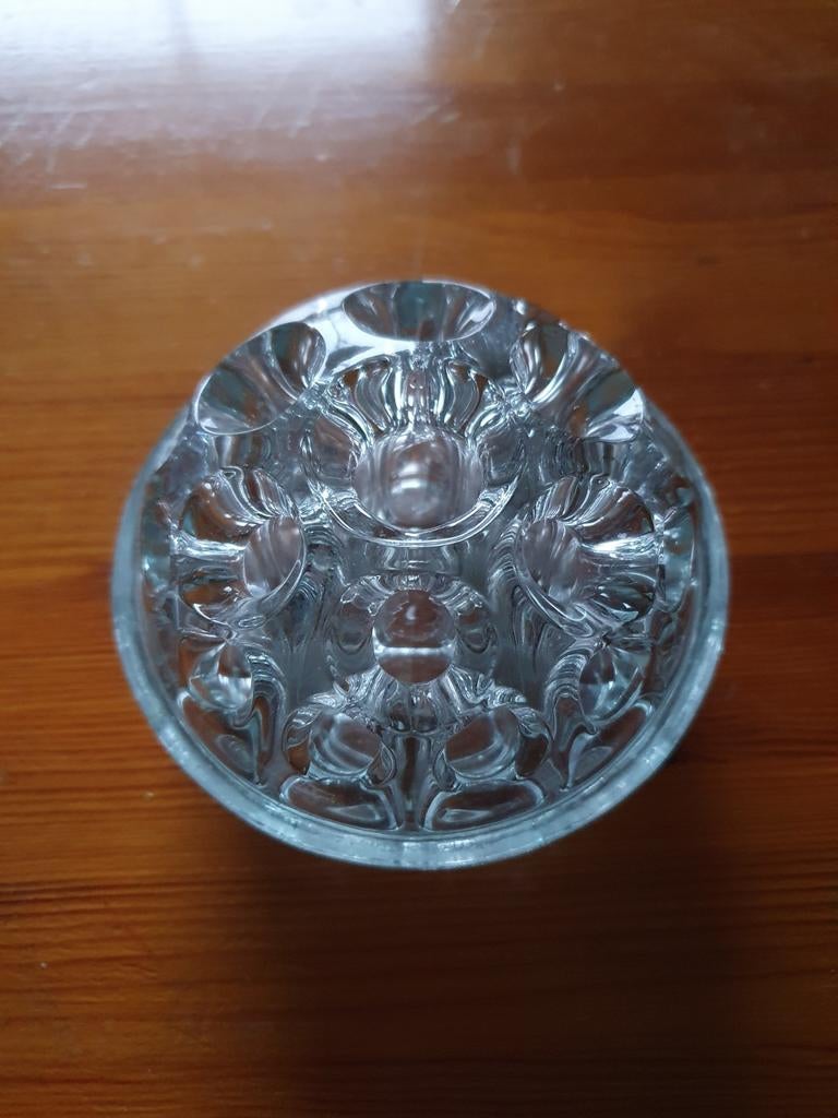 Vintage pique fleurs multiple en verre marqué Reims France, Ophalen of Verzenden