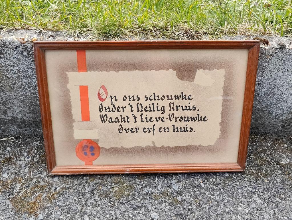 Kader met spreuk, Ophalen of Verzenden, Gebruikt