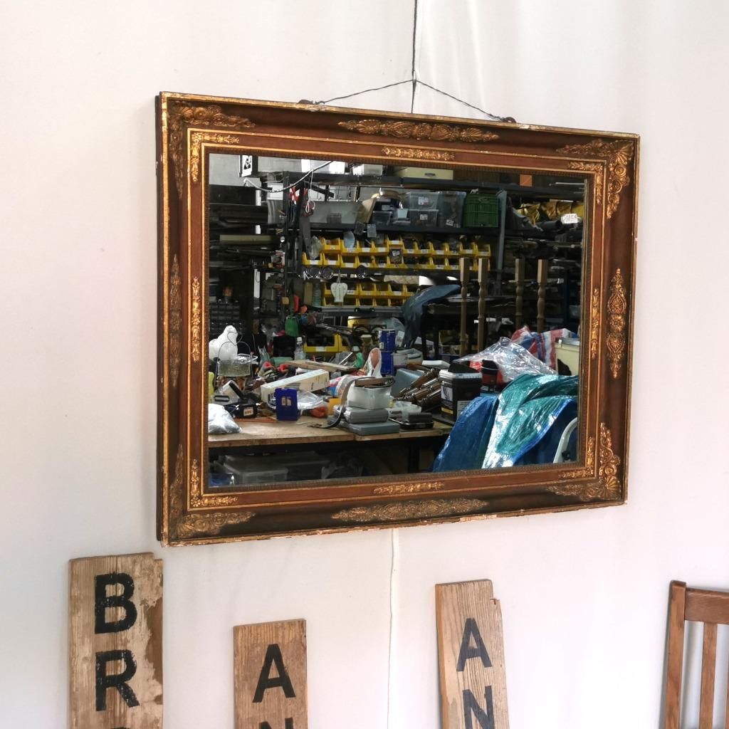 Grand miroir ancien de l'hôtel de ville de Tongres B 100 H80, Maison & Meubles, Accessoires pour la Maison | Miroirs, Utilisé