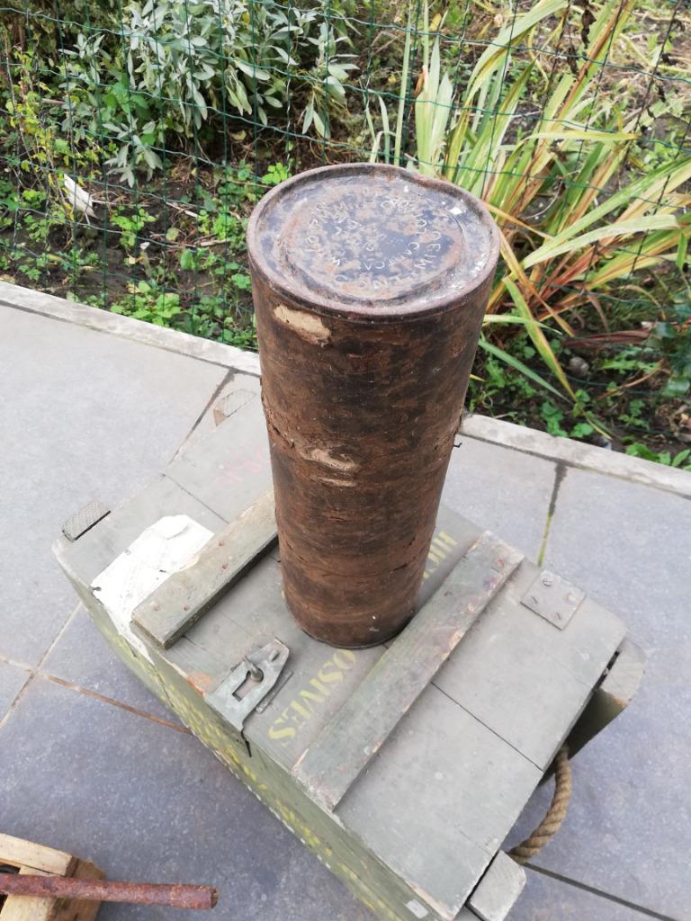Kartonnen container shell us ww2, Ophalen of Verzenden, Landmacht, Overige typen