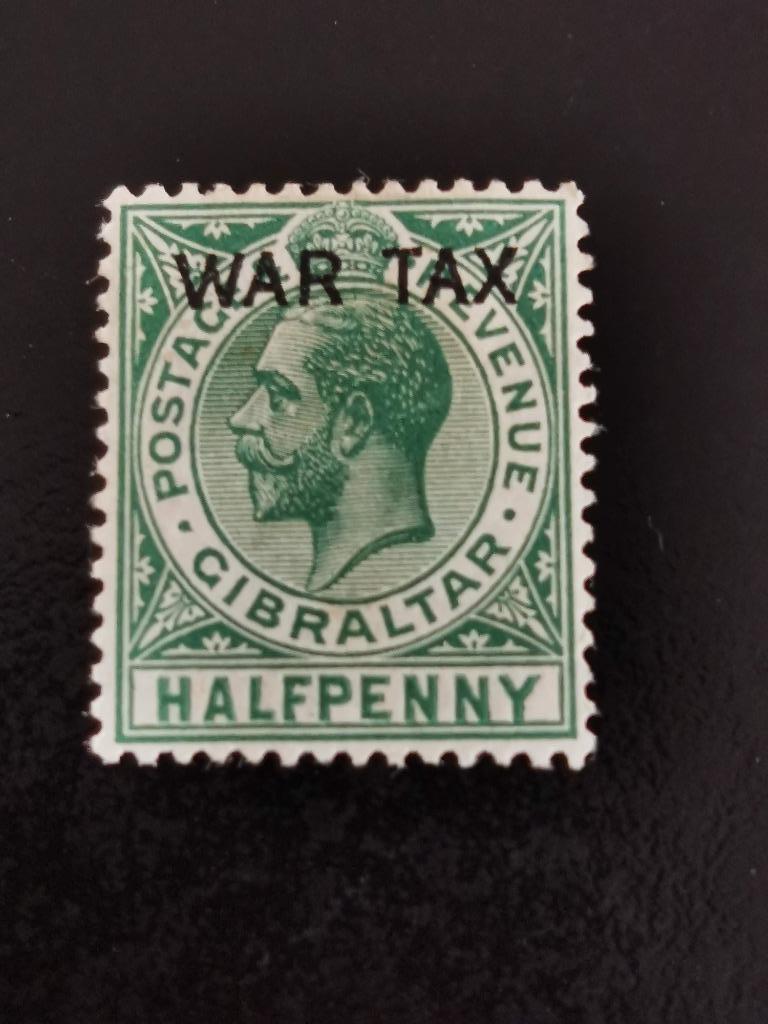 Gibraltar 1918 - Koning George V - WAR TAX *, Ophalen of Verzenden, Overige landen, Postfris