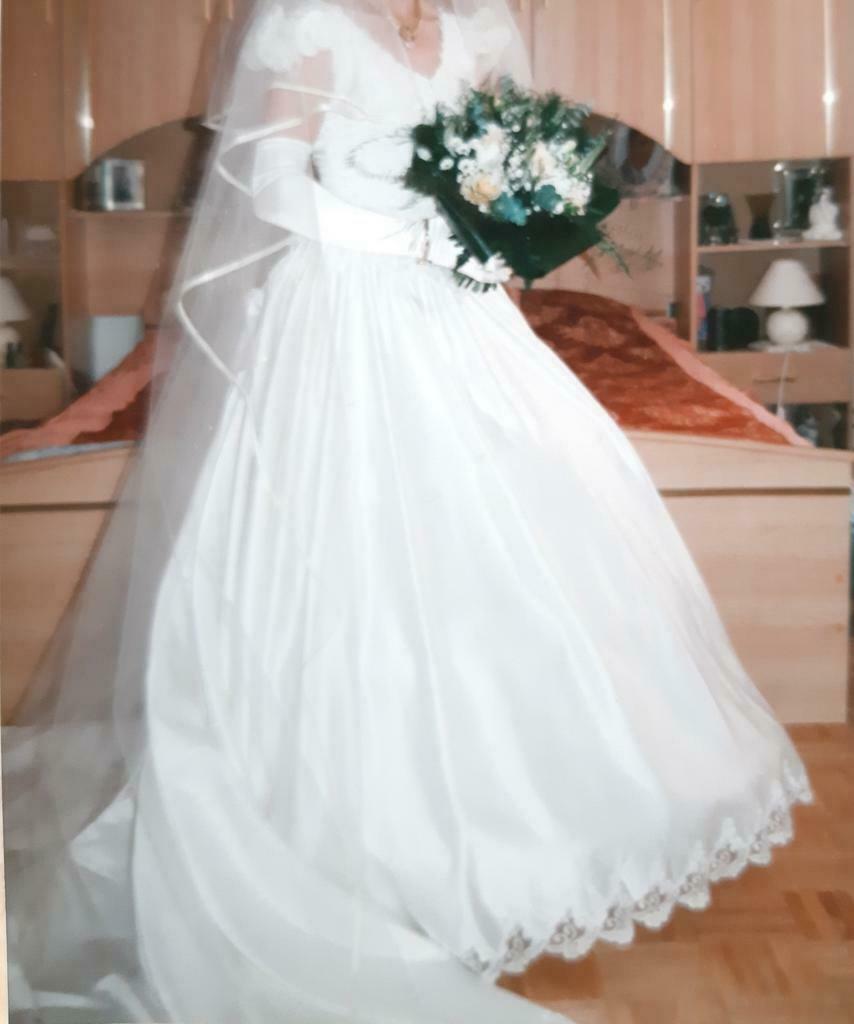 À vendre robe de mariée tout complet taille 38, Ophalen, Zo goed als nieuw, Trouwjurk