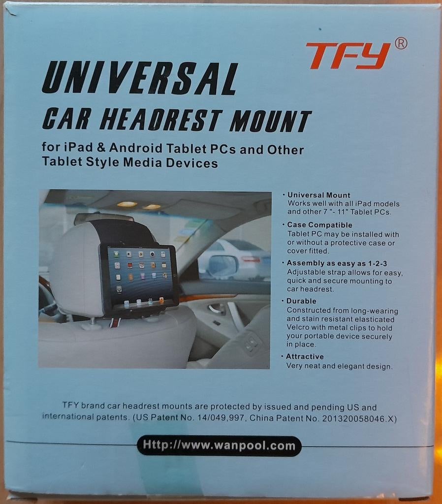 Tablet houder auto hoofdsteun, Ophalen, Zo goed als nieuw, 11 inch