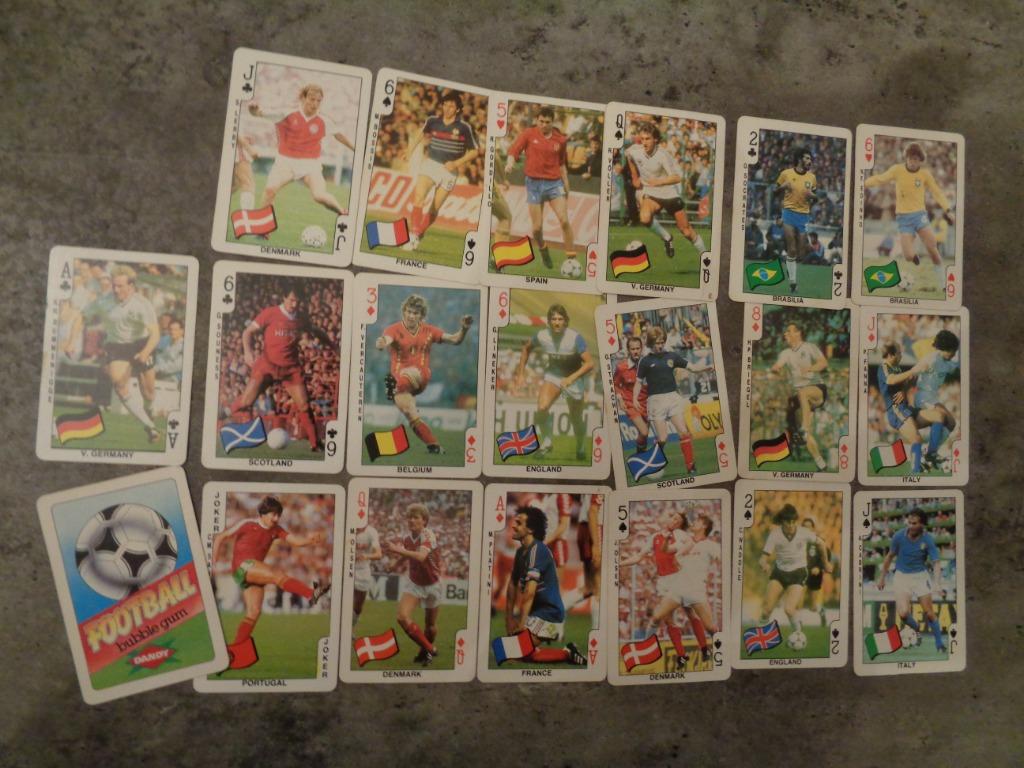 voetbal DANDY gum WK 1990 SPEELKAARTEN  19X  VERSCHILLENDE, Hobby en Vrije tijd, Stickers en Plaatjes, Verzenden