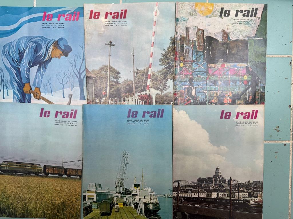Le rail, 1966 et 1963, lot de 7 revues, Livres, Envoi