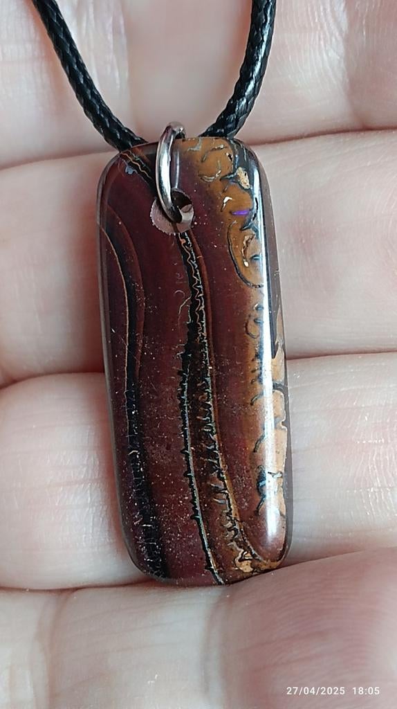 Australian boulder opaal hanger, Ophalen of Verzenden, Nieuw, Bruin, Met edelsteen