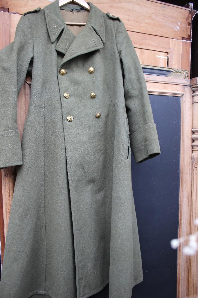 Veste ABBL Capote OFFICER., Collections, Objets militaires | Seconde Guerre mondiale, Enlèvement ou Envoi, Armée de terre, Vêtements ou Chaussures