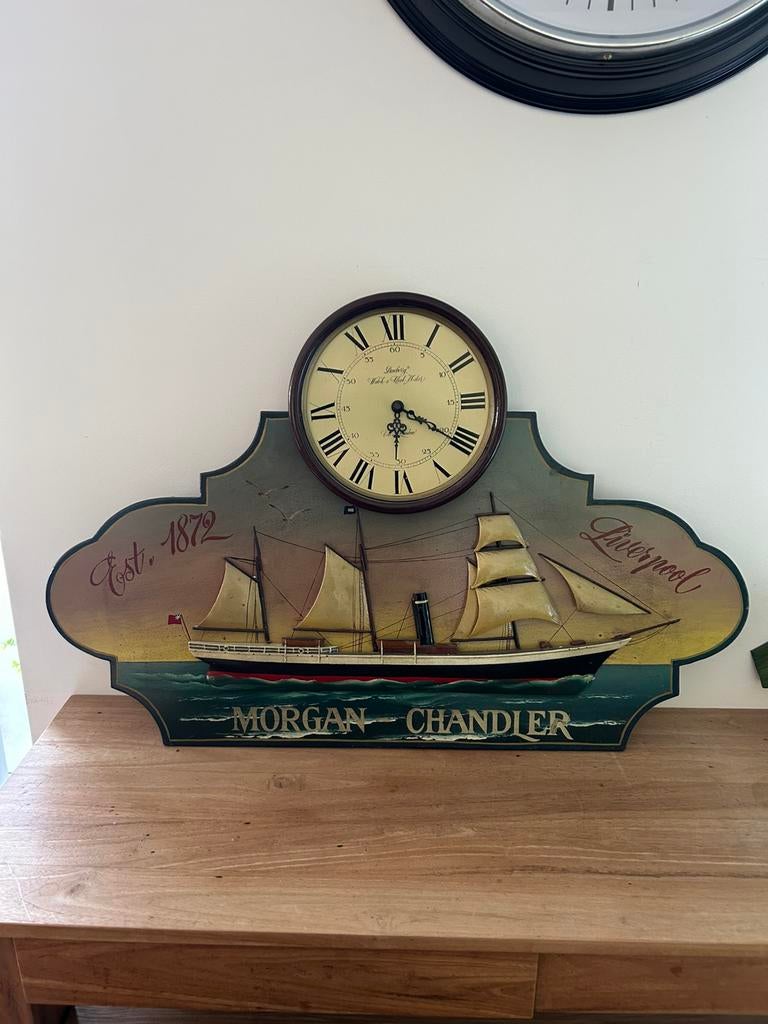 Grande Horloge bateau mer marine marin 87/57cm, Enlèvement