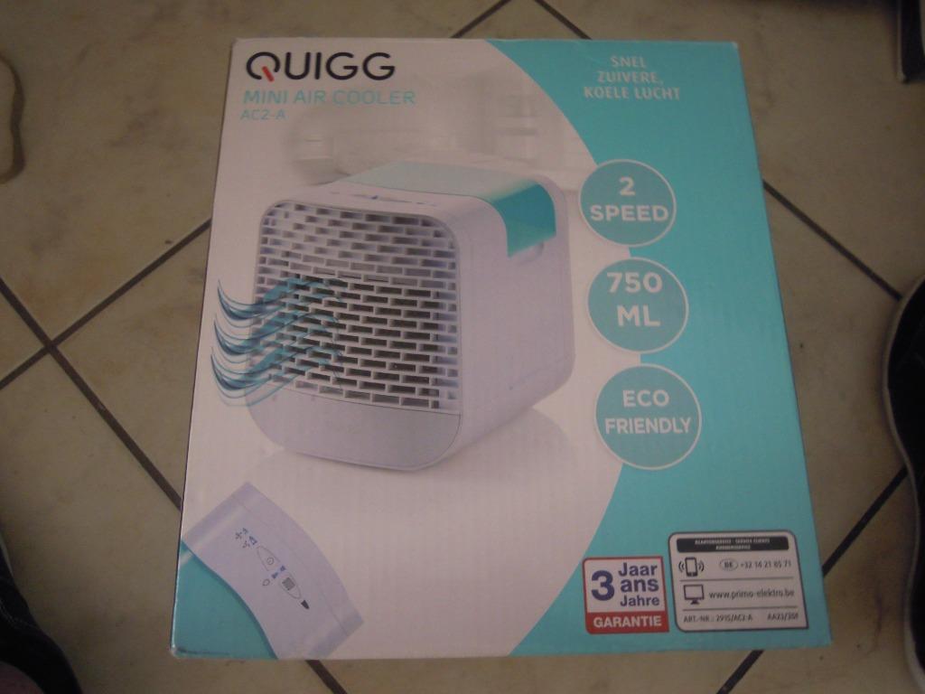 quigg mini air cooler, Elektronische apparatuur, Airco's, Nieuw, 2 snelheden, Ophalen of Verzenden